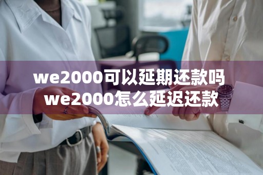 we2000可以延期还款吗 we2000怎么延迟还款