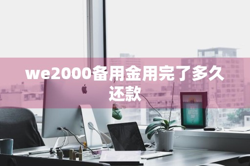 we2000备用金用完了多久还款