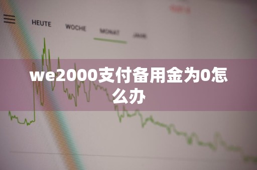 we2000支付备用金为0怎么办
