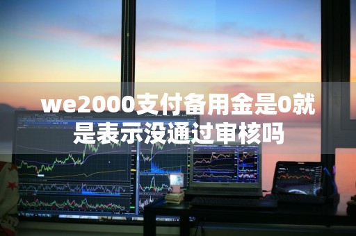 we2000支付备用金是0就是表示没通过审核吗