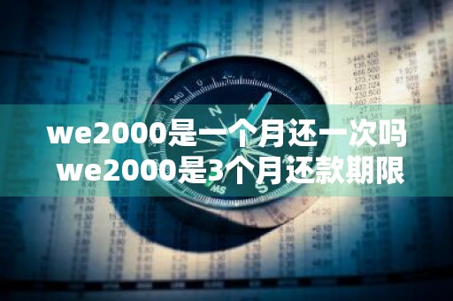 we2000是一个月还一次吗 we2000是3个月还款期限吗